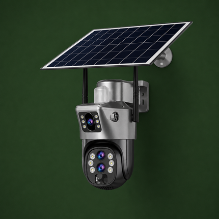 12MP 6K Solar Security Camera with Triple Lens & 10X Zoom