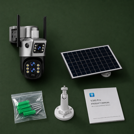 12MP 6K Solar Security Camera with Triple Lens & 10X Zoom